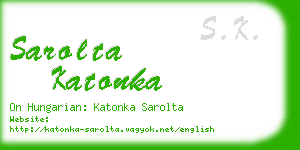 sarolta katonka business card